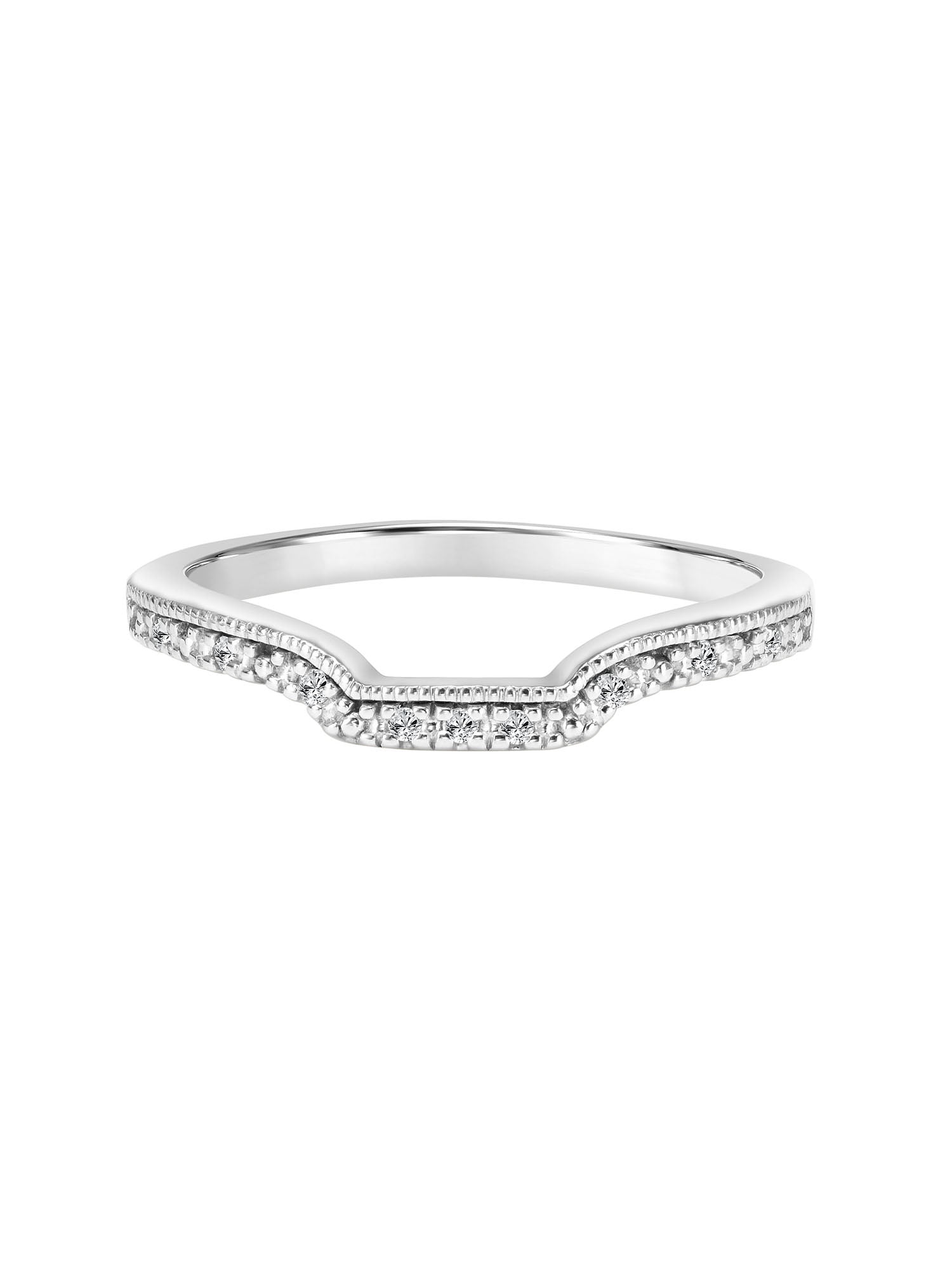 Keepsake 1/4 Carat T.W. Diamond Square Halo 2-Piece Bridal Set in Sterling Silver