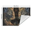 thumbnail image 3 of XMXY Woven Placemats Set of 4 PCS, Noble Two Cat Table Mats Washable Heat Resistant Placemats, 3 of 6