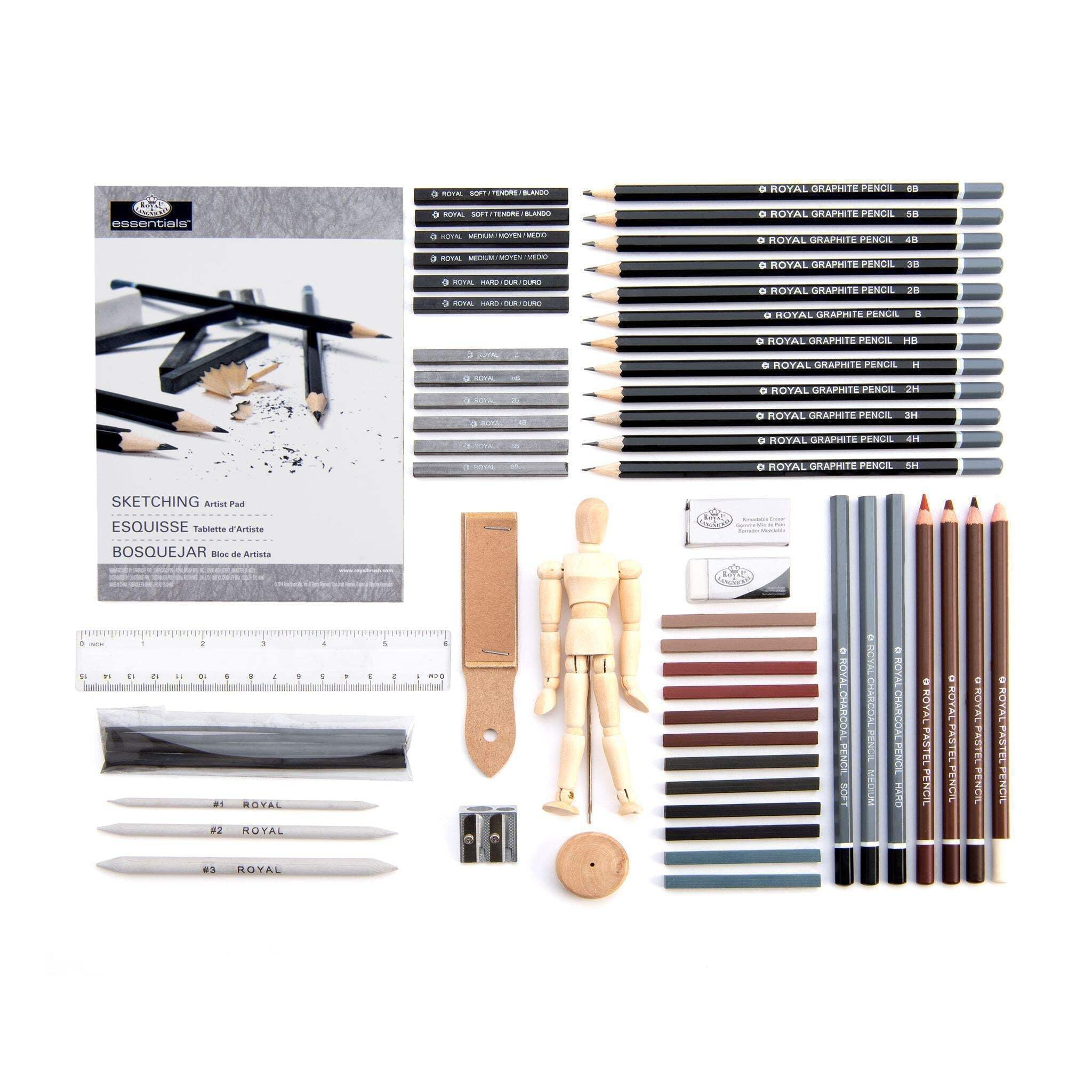 Royal & Langnickel Essentials™ 58pc Sketching Travel Art Set