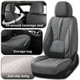 thumbnail image 4 of Fit for Acura Tl 2009, Premium Leather Full Set of 5 Seats Anti-Slip Beautify Interior, Gray Car Seat Covers, Upgrade the Car's Interior, 4 of 9