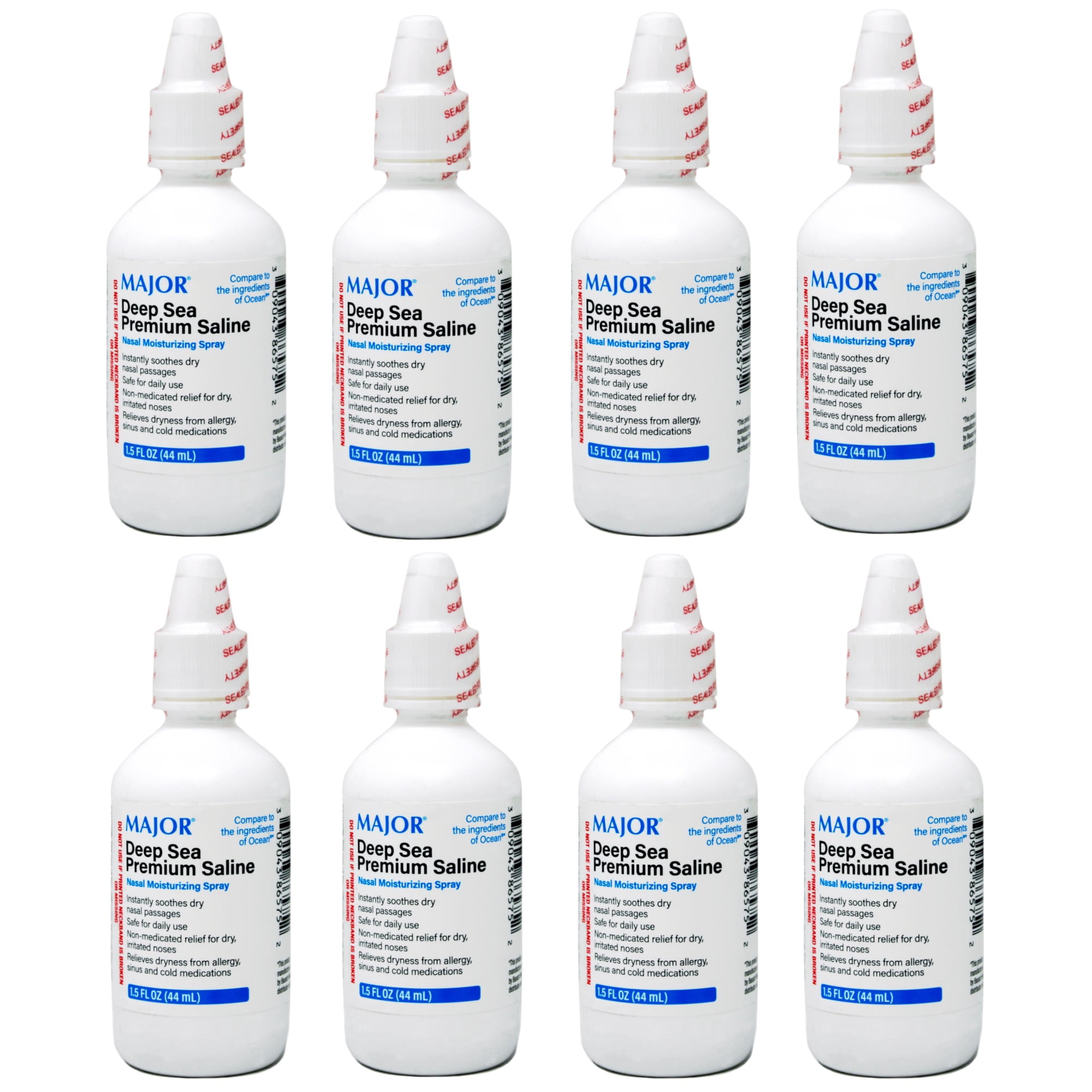 Major Deep Sea Saline Nasal Moisturizing Spray 1.5 oz. (Set of 8)