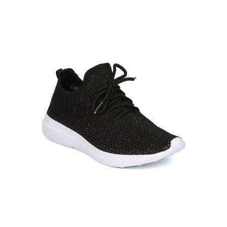 

New Women Cape Robbin Haven-1 Fabric Knitted Lace Up Jogger Sneaker