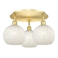 thumbnail image 3 of Innovations Lighting - White Mouchette - 3 Light Flush Mount In Modern Style-11, 3 of 7