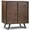 Distressed Charcoal Brown, variant on Lowry 39 inch Wide Solid Wood Medium Storage Cabinet in Walnut Veneer