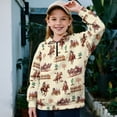 thumbnail image 2 of Uorisanigo Girls Hoodies Sweatshirts Oversized Half Zipper Sweatshirts Soft Lightweight Cowboy Horse Long Sleeve Pullover Tops Fall Fashion Essentials Jackets Outerwear, 2 of 7
