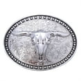 TIERPOP Bull Heads Belt Buckle Horse Eagle Cowboy Belt Buckle Fit 1.5