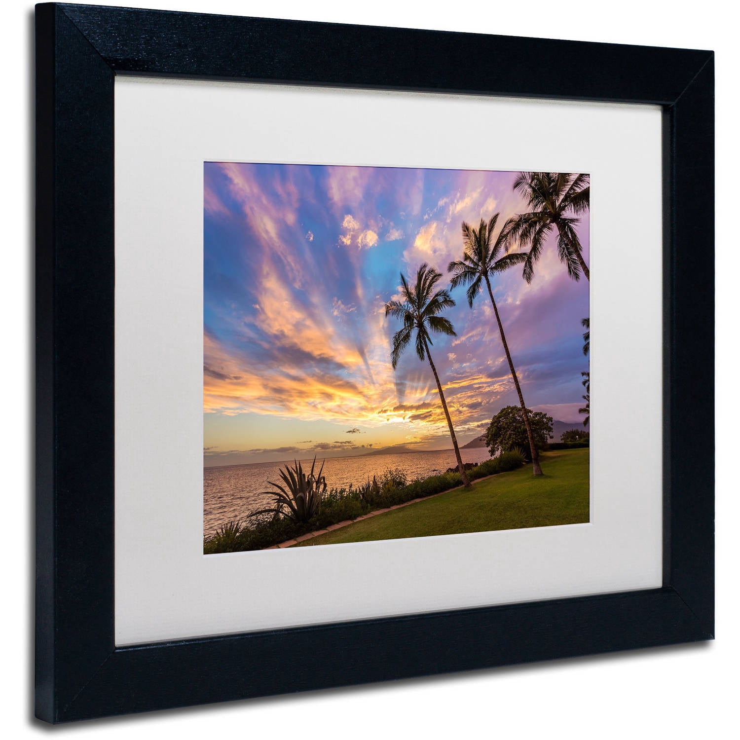 Trademark Fine Art 'Magical Hawaiian Sky' Canvas Art by Pierre Leclerc, White Matte, Black Frame