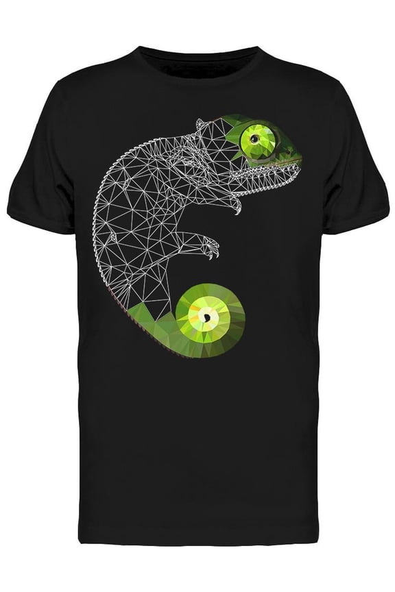 Low Poly Chameleon T-Shirt Men -Image by Shutterstock, Male Medium