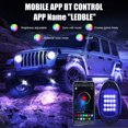 thumbnail image 2 of LED Lights 8pcs Multicolor LED Lights Waterproof with APP BT 24 Key Controller Function for SUV ATV UTV, 2 of 7