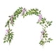 thumbnail image 5 of Guirnalda de flores artificiales de vid, guirnalda de flores de seda, guirnalda de hojas verdes colgantes Violeta, 5 of 9