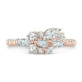 thumbnail image 2 of HeartsAndYou 2.2ct Marquise Cut Moissanite Engagement Ring for Women 18k Rose Gold over Silver Cluster Braided, 2 of 4