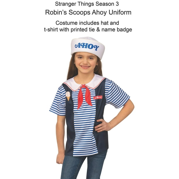 Stranger Things Robin s Scoops Ahoy Uniform Kids Costume Walmart