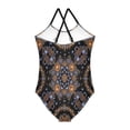 BZSMCE One-Piece Swimsuit with Crisscross StrapsStarlit Labyrinth ...