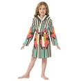 thumbnail image 6 of FORMRS Niños Bathrobe Unisex Hooded Robe Soft Plush Pajamas Sleepwear, Size 10-12T, Geometric Circle, 6 of 7