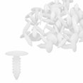 thumbnail image 1 of 40pcs 5mm Hole Dia Plastic Bolt Rivets Fasteners Trim Panel Retainer Clips White for Car, 1 of 6
