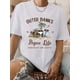 thumbnail image 1 of Casual Short Sleeve Outer Banks Print Crew Neck T-Shirt for Spring & Summer, Women's Clothing Tee For Adult, Men, Women, Teen, Teenager, Adolescent, Youth, 1 of 6