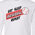 thumbnail image 4 of Inktastic Eat, Sleep, Baseball, Repeat Long Sleeve Youth T-Shirt, 4 of 5