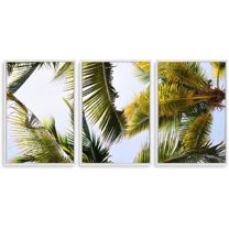 IDEA4WALL 3 Piece Canvas Wall Art Tropical Palm Trees Canvas Prints Framed Wall Art Decor