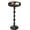 Black, variant on Compact Round Side Table with Weighted Base, Industrial Metal and Wood Accent Table with Removable Tray Top, Martini Table for Living Room, Bedroom, 27 Inches Height