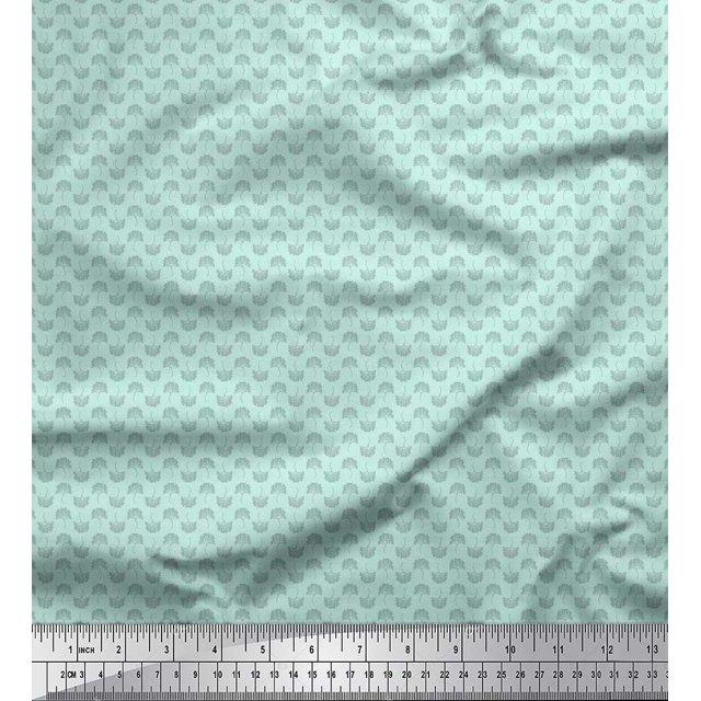 Soimoi Polyester Crepe Fabric Artistic Floral Shirting Printed Craft Fabric by The Yard 52 Inch Wide