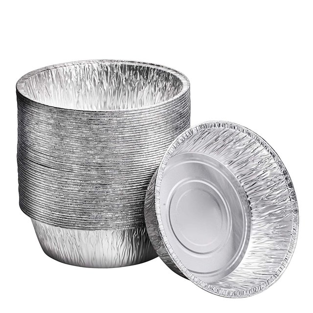 10-Inch Aluminum Dutch Oven Liner Pans | Disposable Cake Pan and Extra Deep Aluminum Foil Pans for Baking, Freezing, and Storage | Durable Aluminum Round Baking Pans | 100 Count