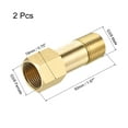 thumbnail image 2 of Unique Bargains Brass Pipe Fitting G3/8 Female to G3/8 Male Thread Adapter 50mm Extension Connector Hex Pipe Coupling 2 Pack, 2 of 5