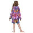 thumbnail image 7 of FORMRS Niños Bathrobe Unisex Hooded Robe Soft Plush Pajamas Sleepwear, Size 2-3T, Large Purple Flowers, 7 of 7