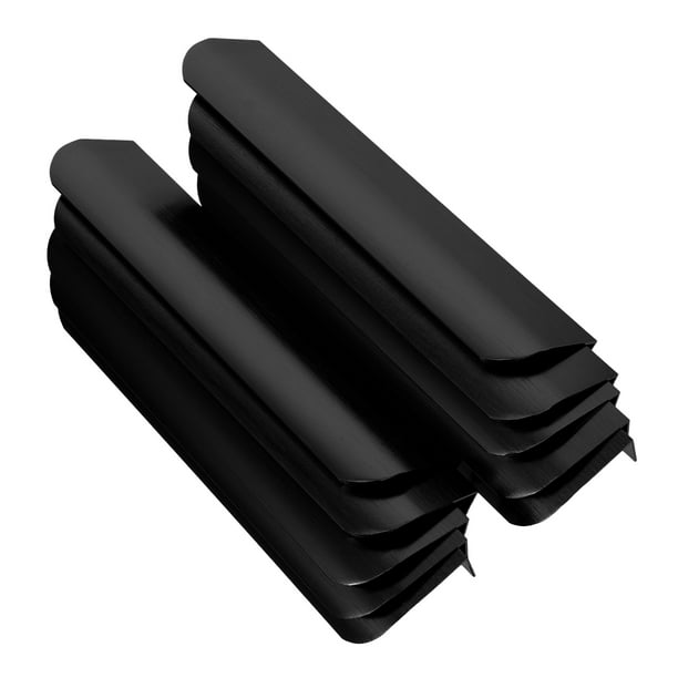 MERRYHAPY 10Ud Adhesivos Para Gabinetes En Negro Con Invisible Y Material Resistente De Aluminio