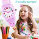 thumbnail image 5 of Flamingo Reloj para niños Analógico 3d Dibujos animados Deporte a prueba de agua Niños Niños pequeños Relojes de pulsera Regalos para 3 4 5 6 7 8 9 10 11 12 Edades Niñas Niños pequeños C Feliz Sencillez, 5 of 5