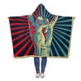 thumbnail image 1 of ASHLEIGH Hand Rock N Roll Sign Hooded Blanket 56x80 inches Adults Girls Boys Wearable Blankets, 1 of 2