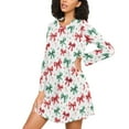 thumbnail image 3 of joogoo Bows Christmas Women's Long Sleeve Nightgown Sleepwear L, 3 of 8