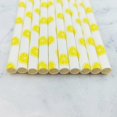 thumbnail image 5 of Disposable Drinking Fruit Paper Straws, Pack 100 Lemon, 5 of 5