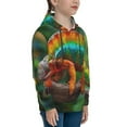 thumbnail image 3 of Lsque Chameleon Patten Youth Hoodie Sweatshirt Pullover with Kangaroo Pocket Boys and Girls Hoodie Warm Hoodie for Kids-X-Large, 3 of 6