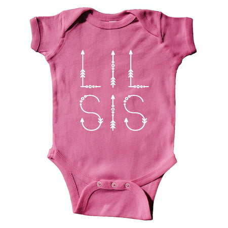

Inktastic Little Sister Announcement Lil Sis Gift Baby Girl Bodysuit