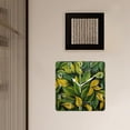 thumbnail image 3 of 16 Inch Wall Clock Battery Operated Square Clock Decorative for Office, Kitchen, Outdoor, Living Room，Fresh Leaves Illustration, 3 of 4