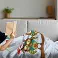 thumbnail image 3 of Romantic Soft Flannel Fleece Blanket, Colorful Abstract Owls on a Branch with a Words Expressing Affection and Adoration, Cozy Plush for Indoor and Outdoor Use, 60" x 80", Multicolor, by Ambesonne, 3 of 5