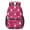 Pink Baseball Caps, variant on Gray Pink Baseball Stitches Pattern 17" School Backpacks for Teens,Waterproof Oxford Fabric,S-Shape Padded Straps for School,Travel,Hiking,Camping
