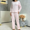 thumbnail image 3 of FAHXNVB Women's Flannel Pajamas Set Fuzzy Long Sleeve Pullover Tops and Long Pants Winter Warm Sofit Comfy Loungewear Sleepwear, 3 of 7