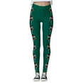 thumbnail image 5 of Kedxroy Christmas Leggings for Women Plus Size, Women's Christmas Leggings Tights Gradient Graphic Printed Yoga Pants(Green,L), 5 of 5