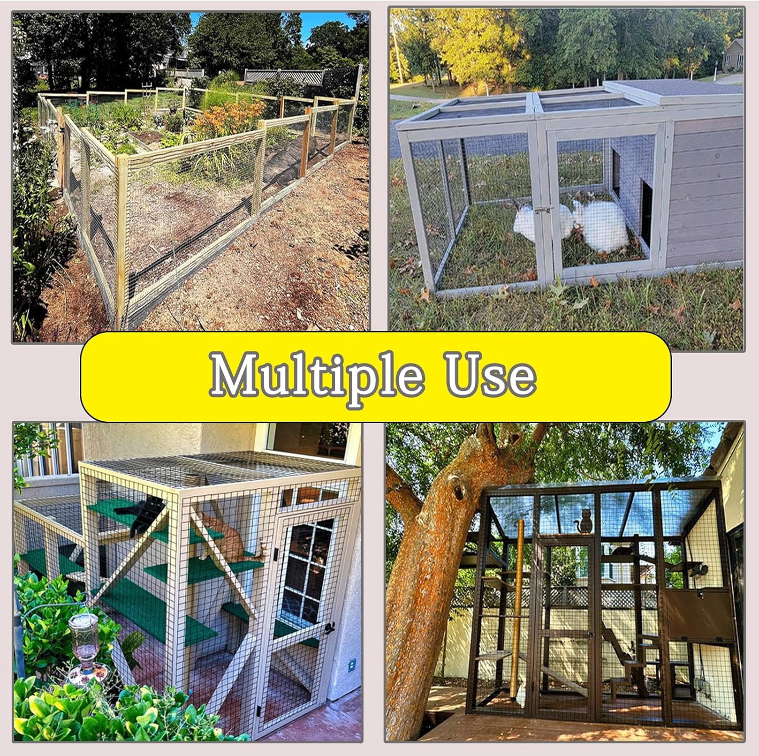 Welded Wire Fence 36 Inch x 50 Foot,  Black PVC Coated Wire Mesh Garden Border Fencing Roll Vinyl Coating Metal Wire Mesh for Yard Vegetable Plant Protection Poultry Netting(16Ga, 2in X 3in）