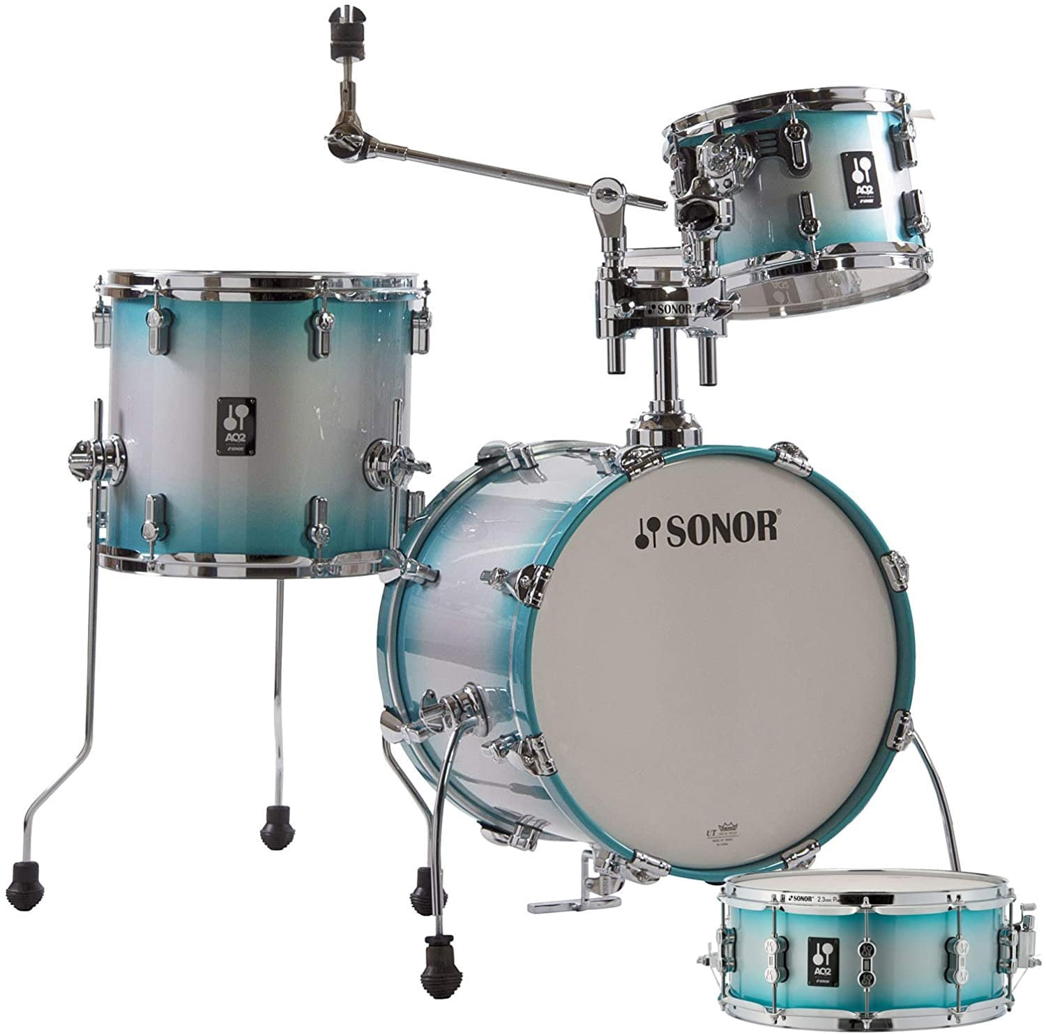 Sonor AQ2 Safari 4-Piece Maple Shell Pack w/ 16" Bass Drum - Aqua Silver Burst