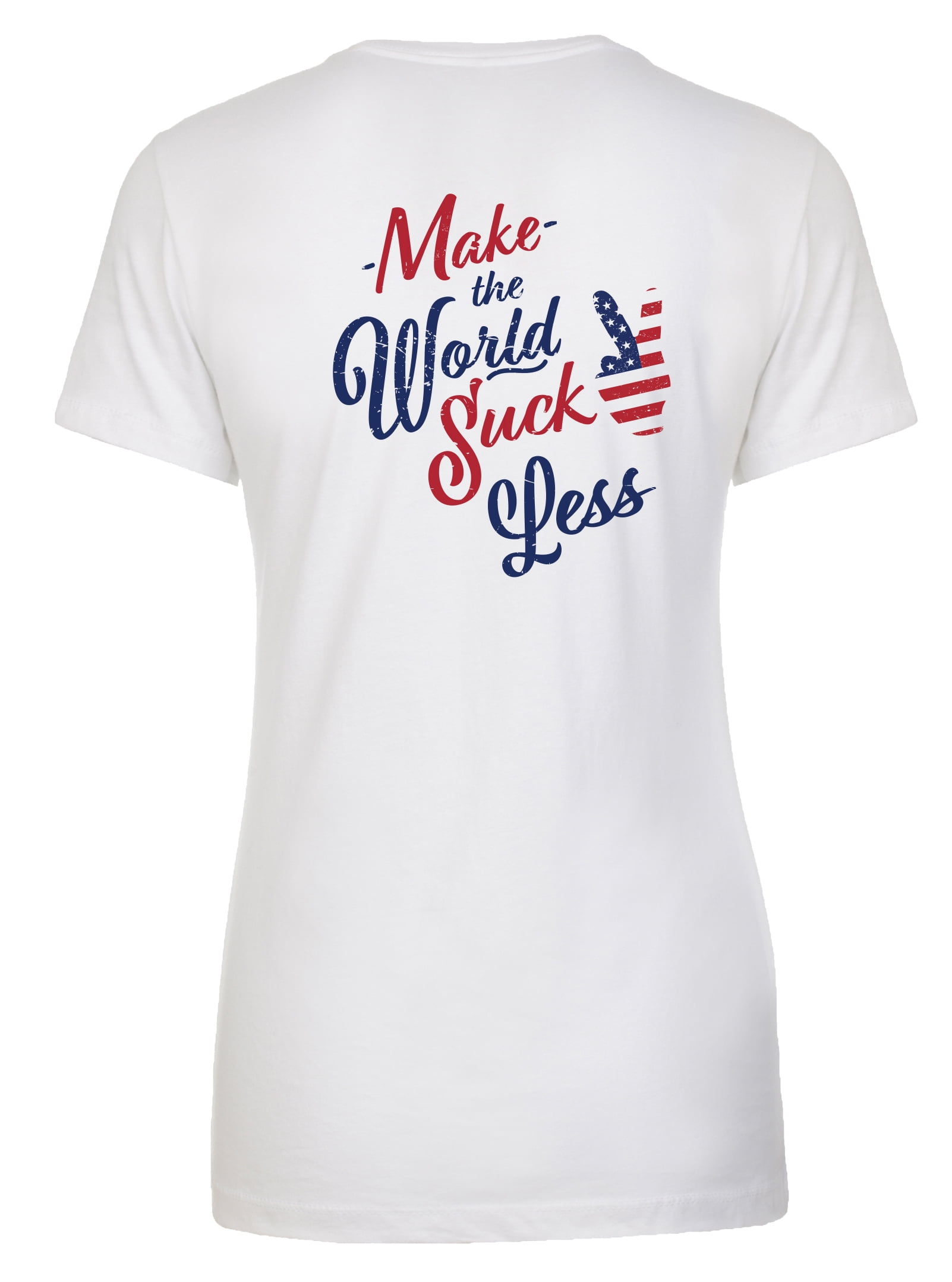 Trenz Shirt Company Patriotic Political Make America Suck Less Ladies Slim Fit - Bild 7 von 24