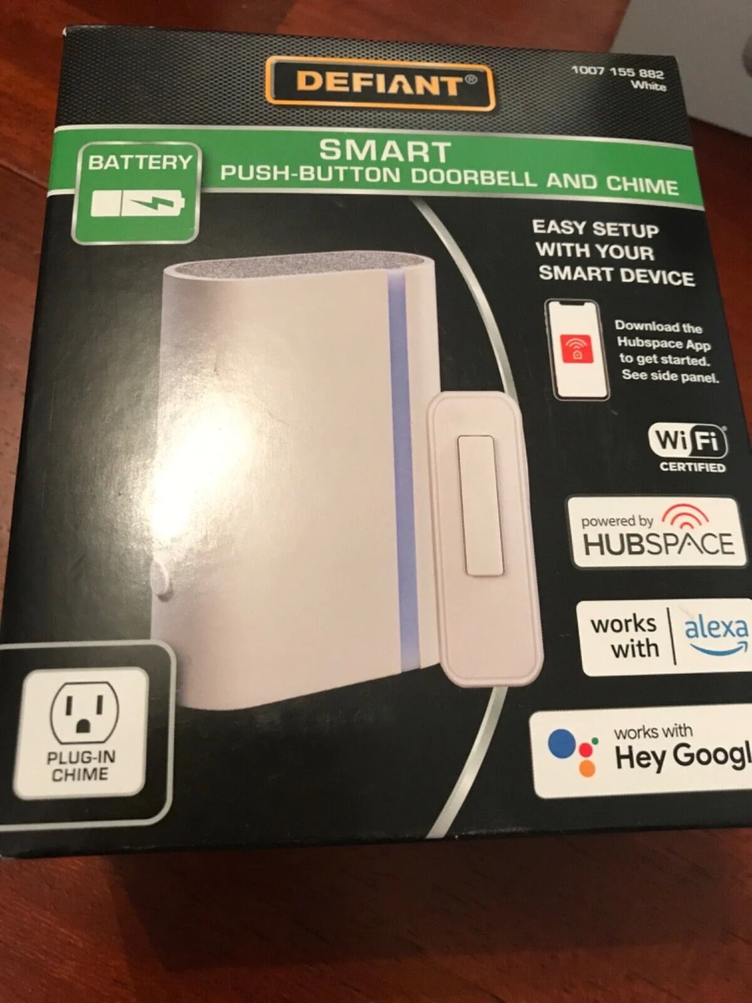 Defiant Wireless WiFi Smart Plugin Doorbell