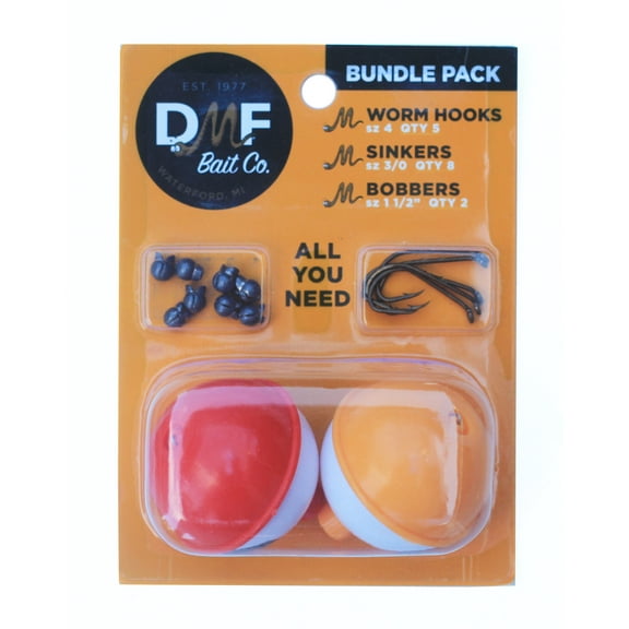 ProFISHiency DMF Bundle Pack with 1" Bobbers/Hooks and Sinkers