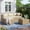Yellow/Beige, variant on ELPOSUN 5-Piece Patio Furniture Set,Patio Conversation Set All-Weather Wicker Outdoor Sectional Sofa Set with Table & Cushions, Blue