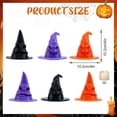 thumbnail image 7 of Halloween Witch Hat Ornament, Light Up Halloween Decorations Hanging Witch Hat with LED Candle, Realistic Flickering Witch Hat Night Light for Outdoor Garden Party Decor, 7 of 7