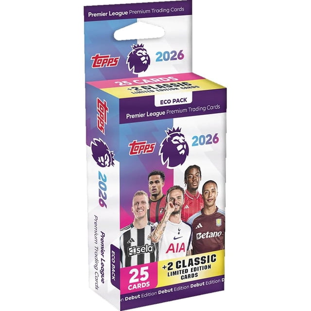 Trading Cards Topps Premier League 2026 Eco Pack 25 piezas