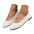 thumbnail image 3 of AUDeals Women's Block Heel Pumps, Pointed Toe Dress Shoes with Portable Comfort for Office, Party and Daily Wear (White, 7.5), 3 of 9