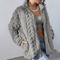 thumbnail image 6 of Women's Wool Coat Zipper Stand-Up Collar Pocket Coat, 6 of 9
