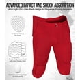 thumbnail image 4 of Exxact Sports Proline Men's Integrated Football Pants with 7 Flex Pads, Lightweight Football Practice Pants for Protection (A2XL, Red), 4 of 7